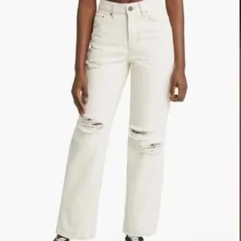 BDG Authentic Straight High Waisted Soft Rigid Denim Jeans